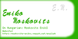 eniko moskovits business card
